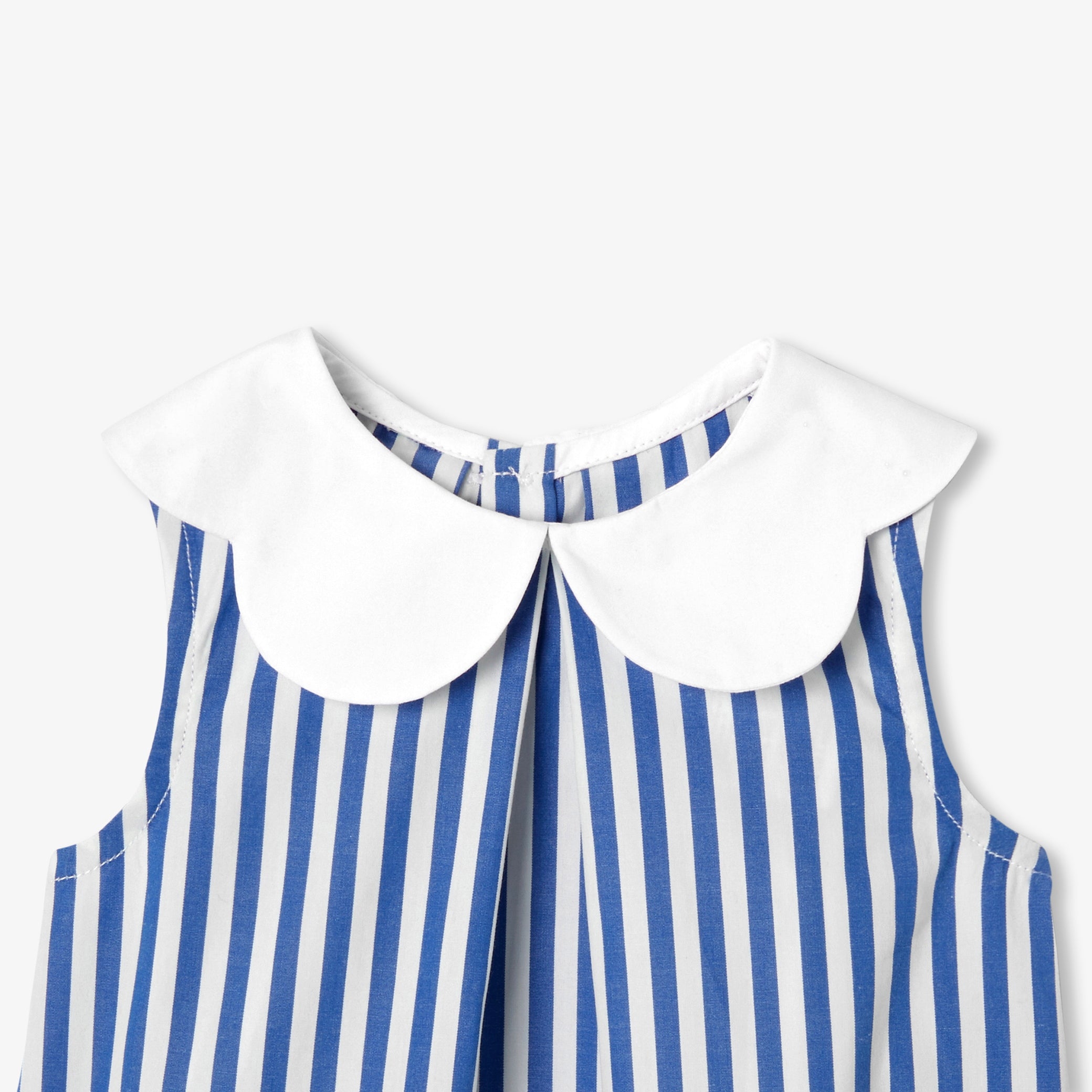 Baby girl sleeveless blouse - blanc/bleu