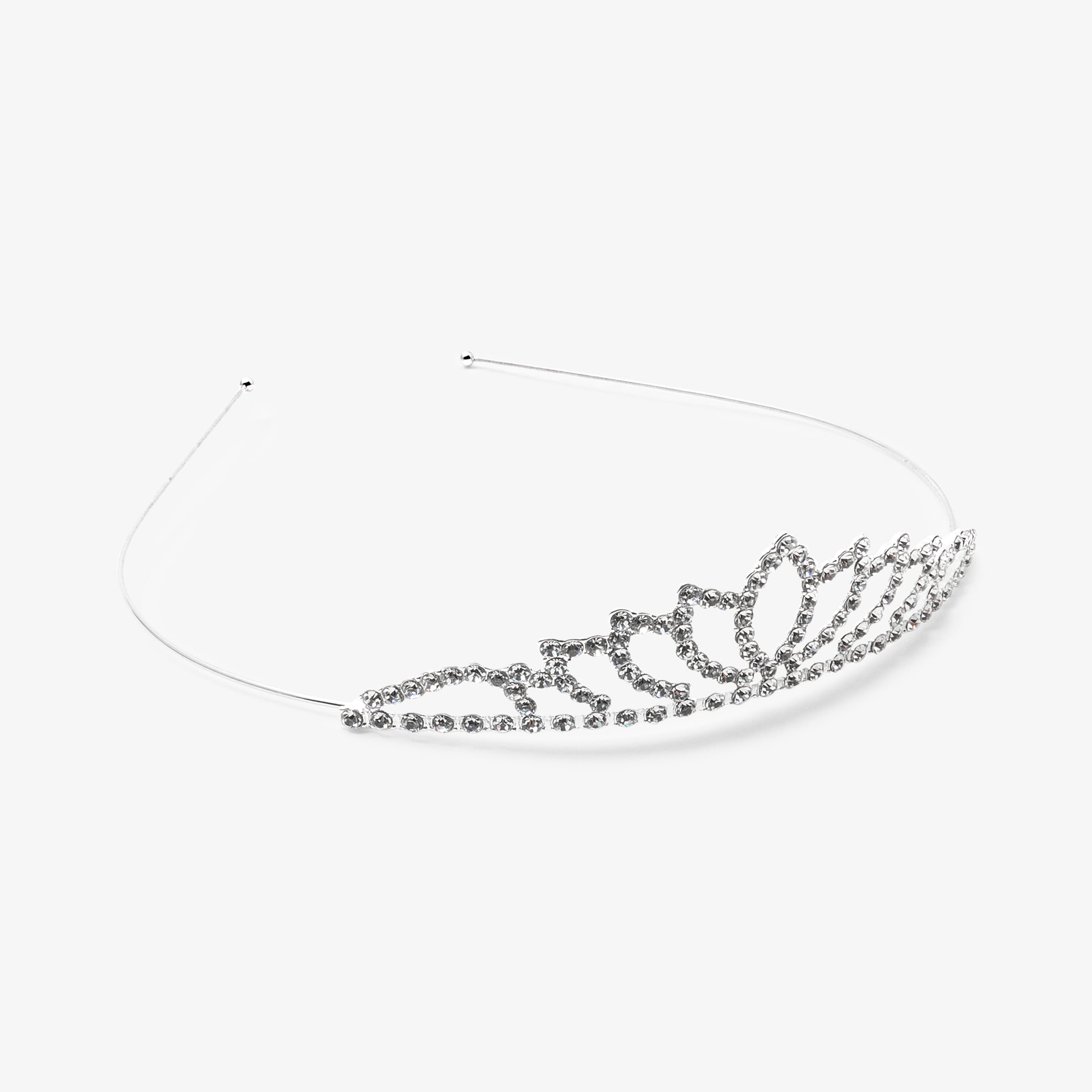 Girl rhinestone tiara - argent