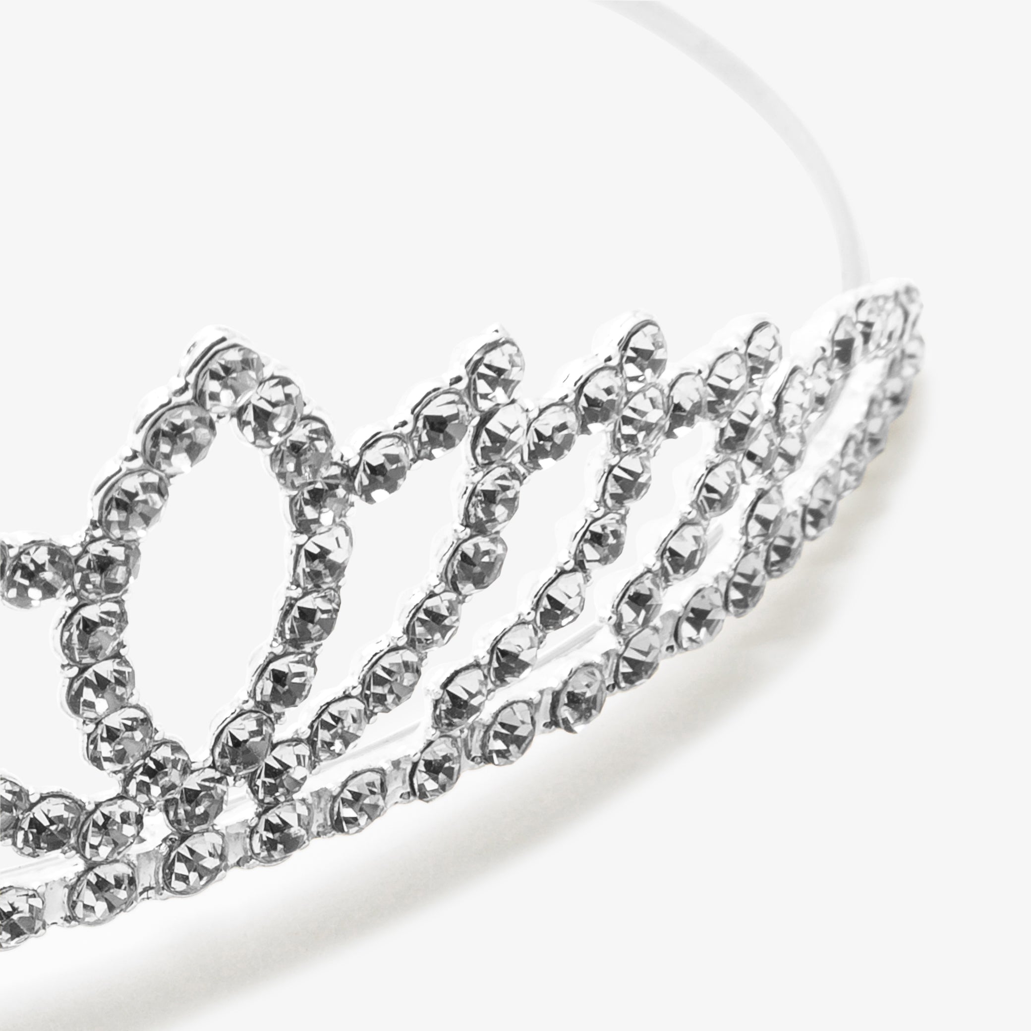 Girl rhinestone tiara - argent