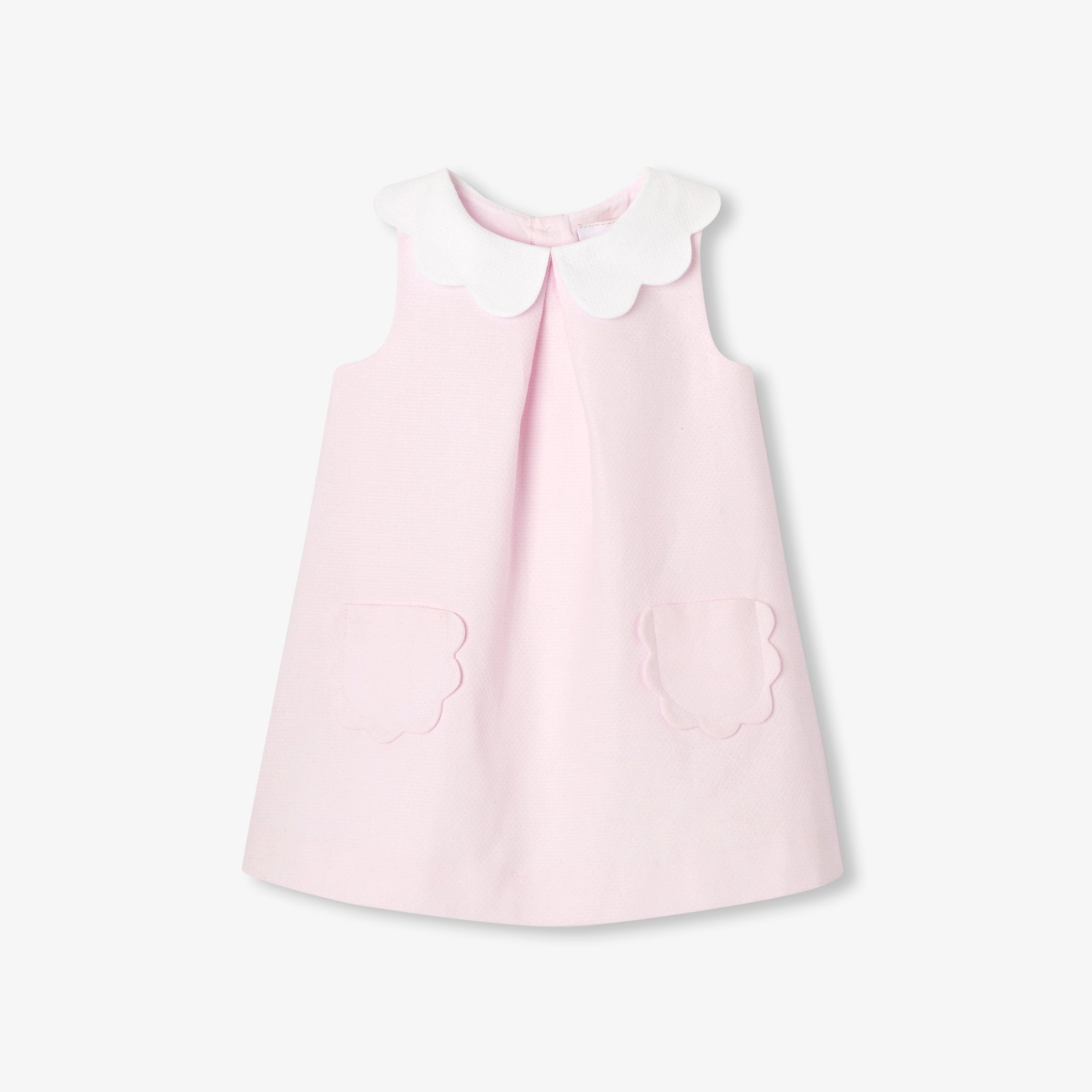 Baby girl A-line ceremony dress - rose poudre jacadi