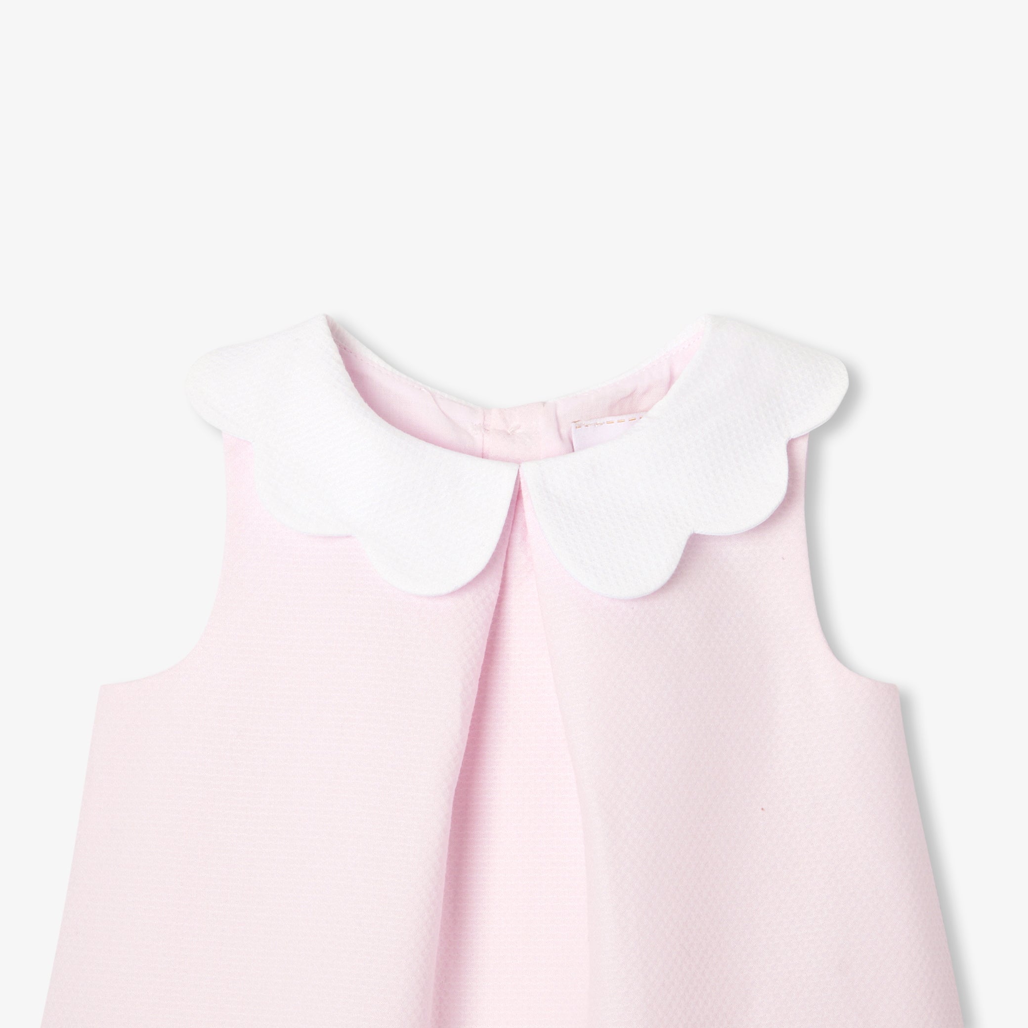 Baby girl A-line ceremony dress - rose poudre jacadi