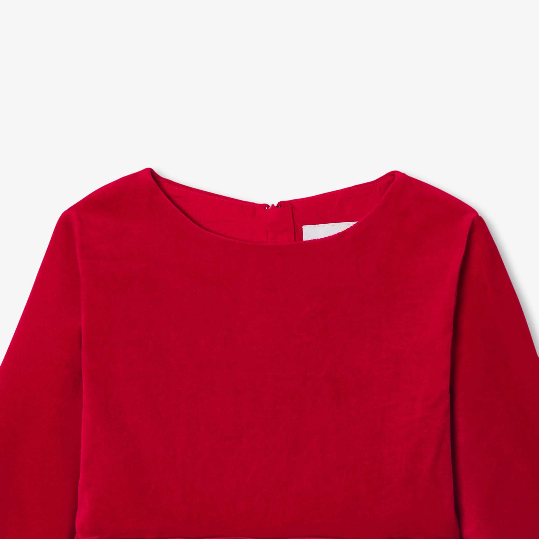 Girl bi-material dress - rouge jacadi