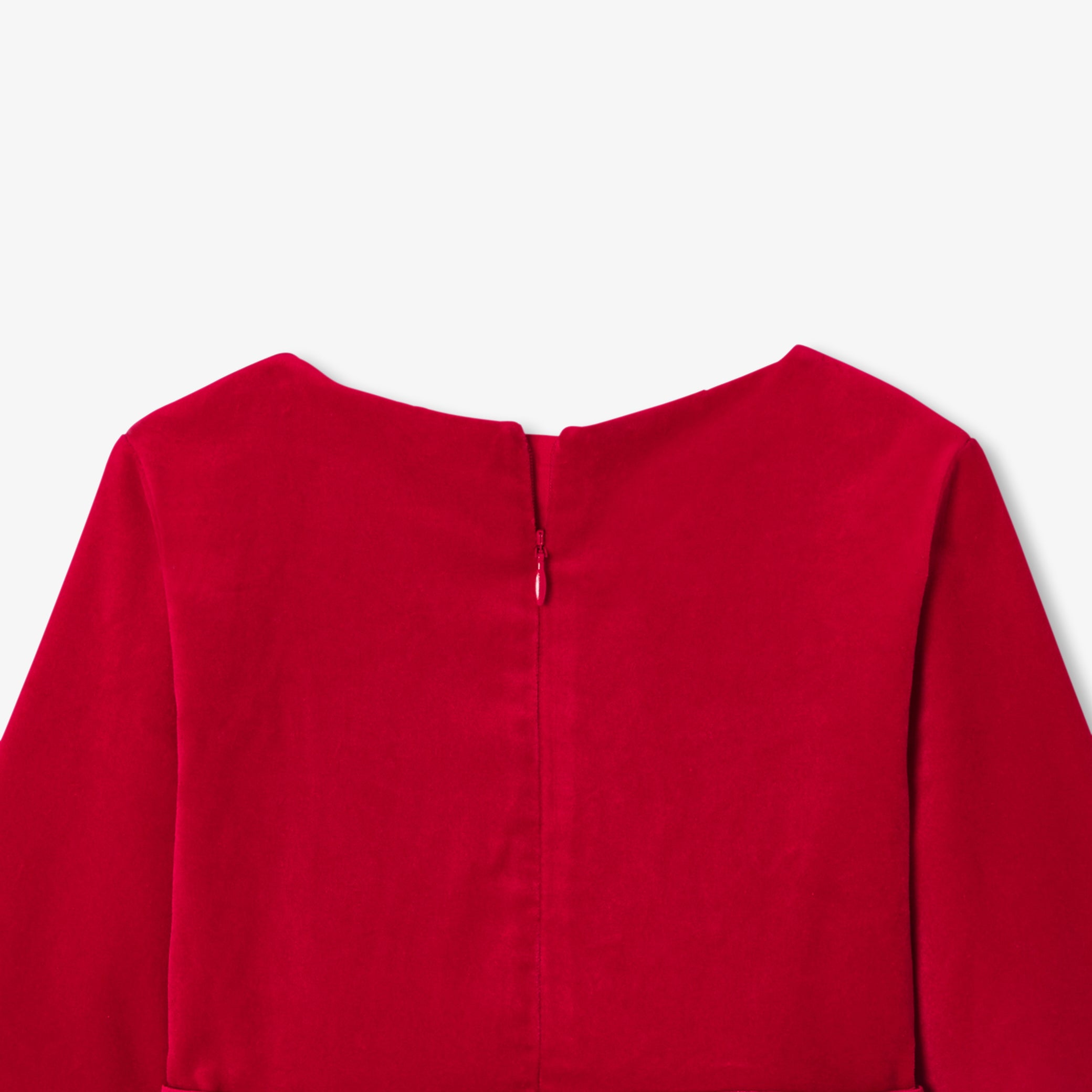 Girl bi-material dress - rouge jacadi