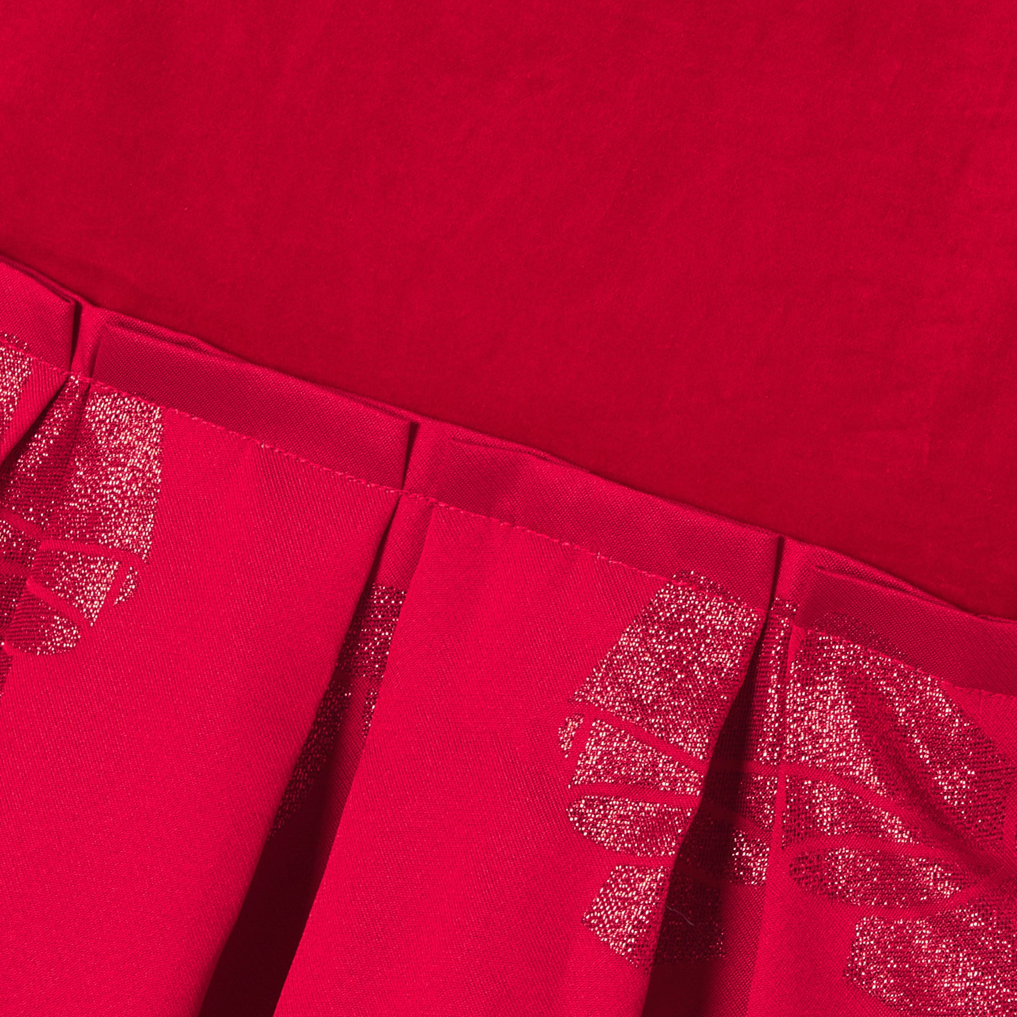 Girl bi-material dress - rouge jacadi