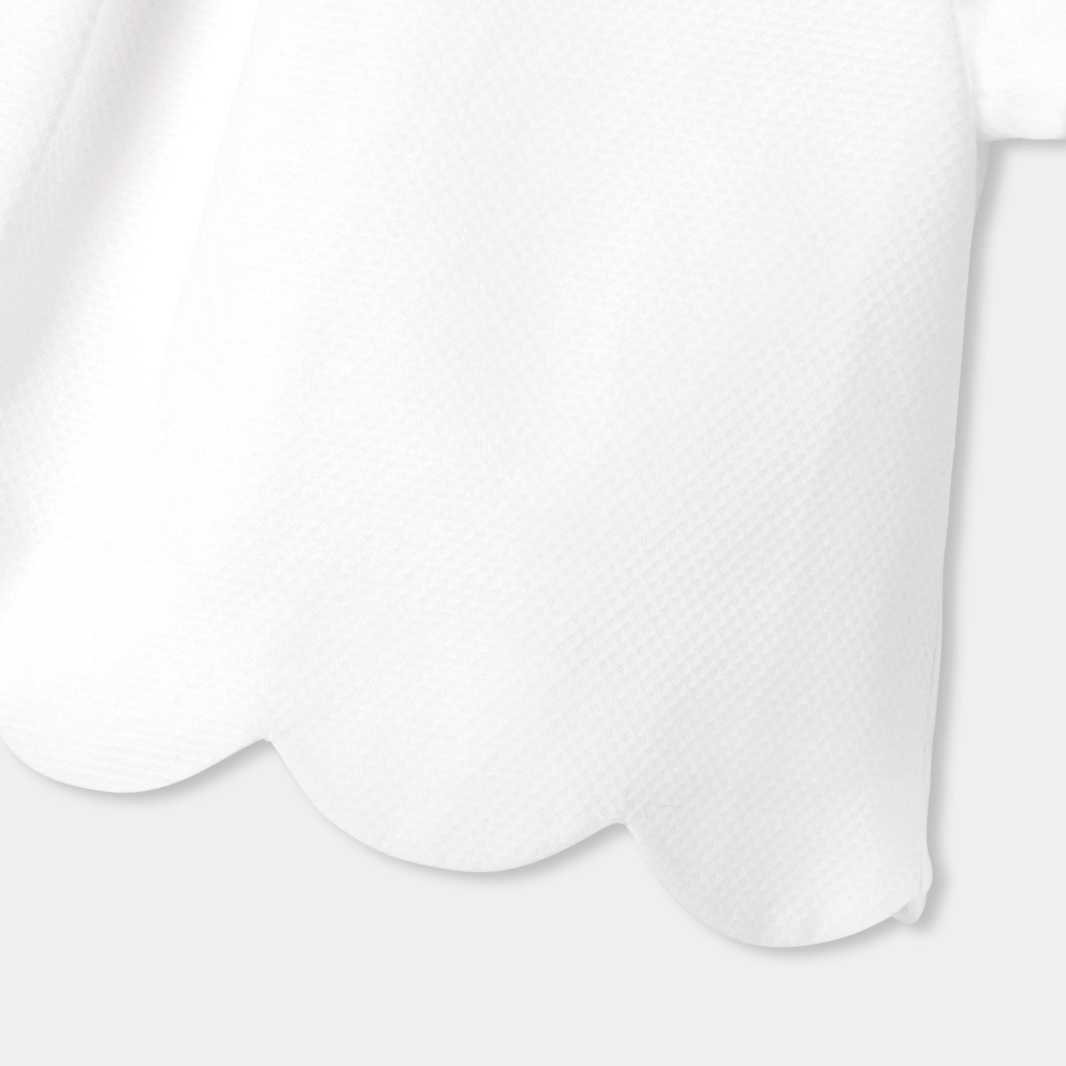 Girl ceremony top in honeycomb piqué - ivoire