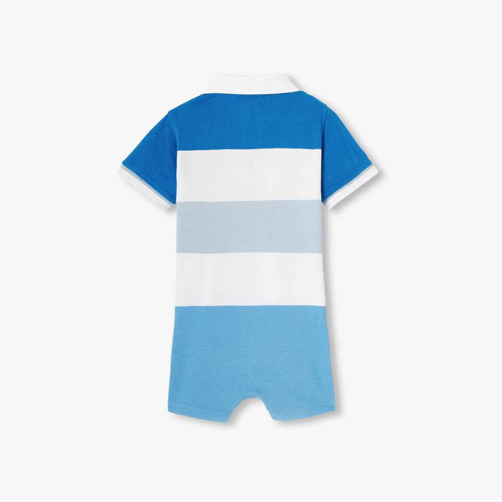 Baby boy playsuit in piqué knit