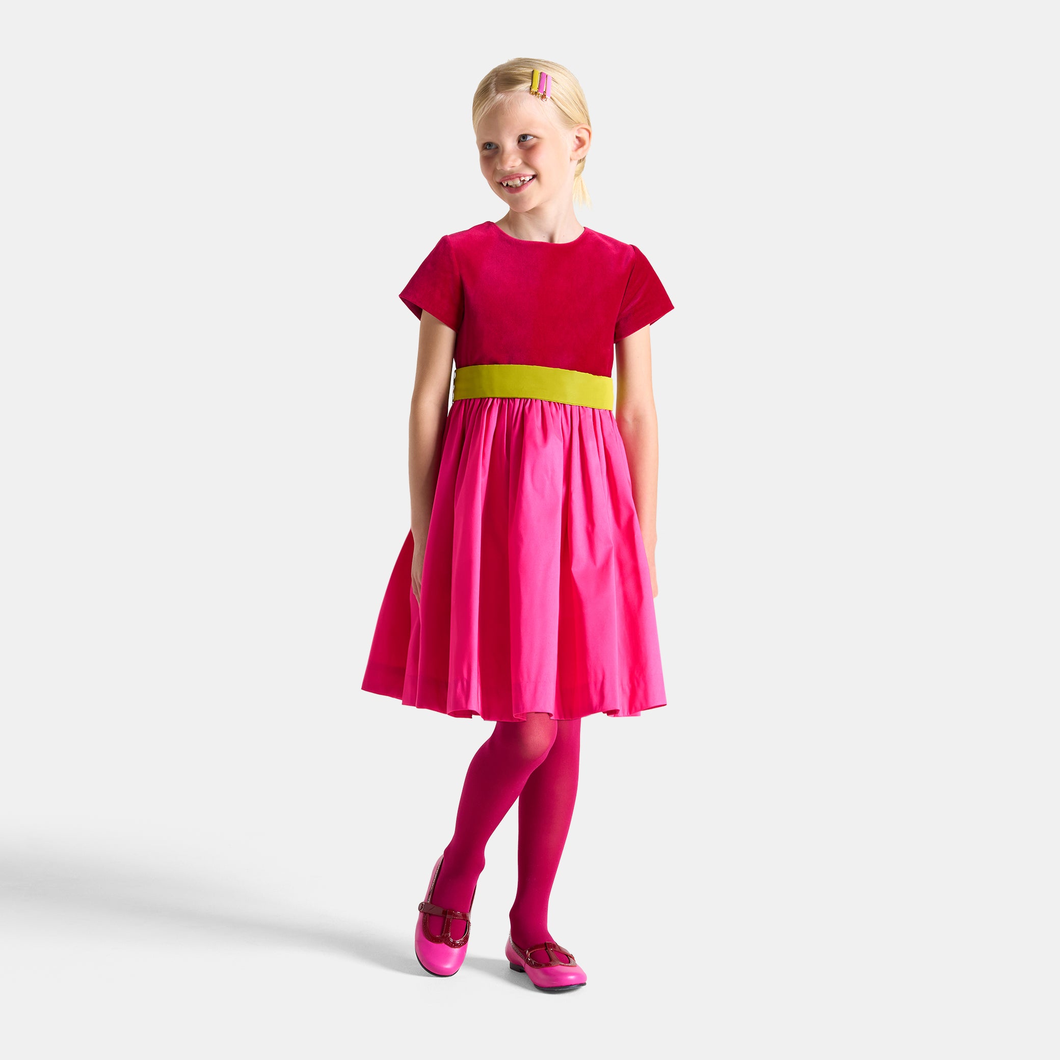 Girl colour block dress