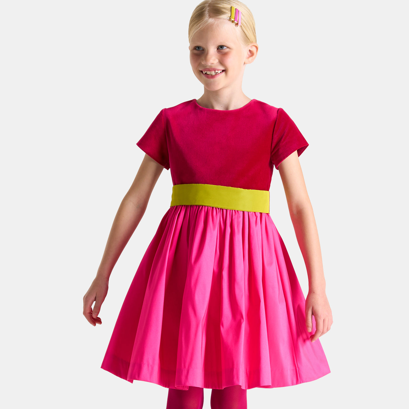 Girl colour block dress