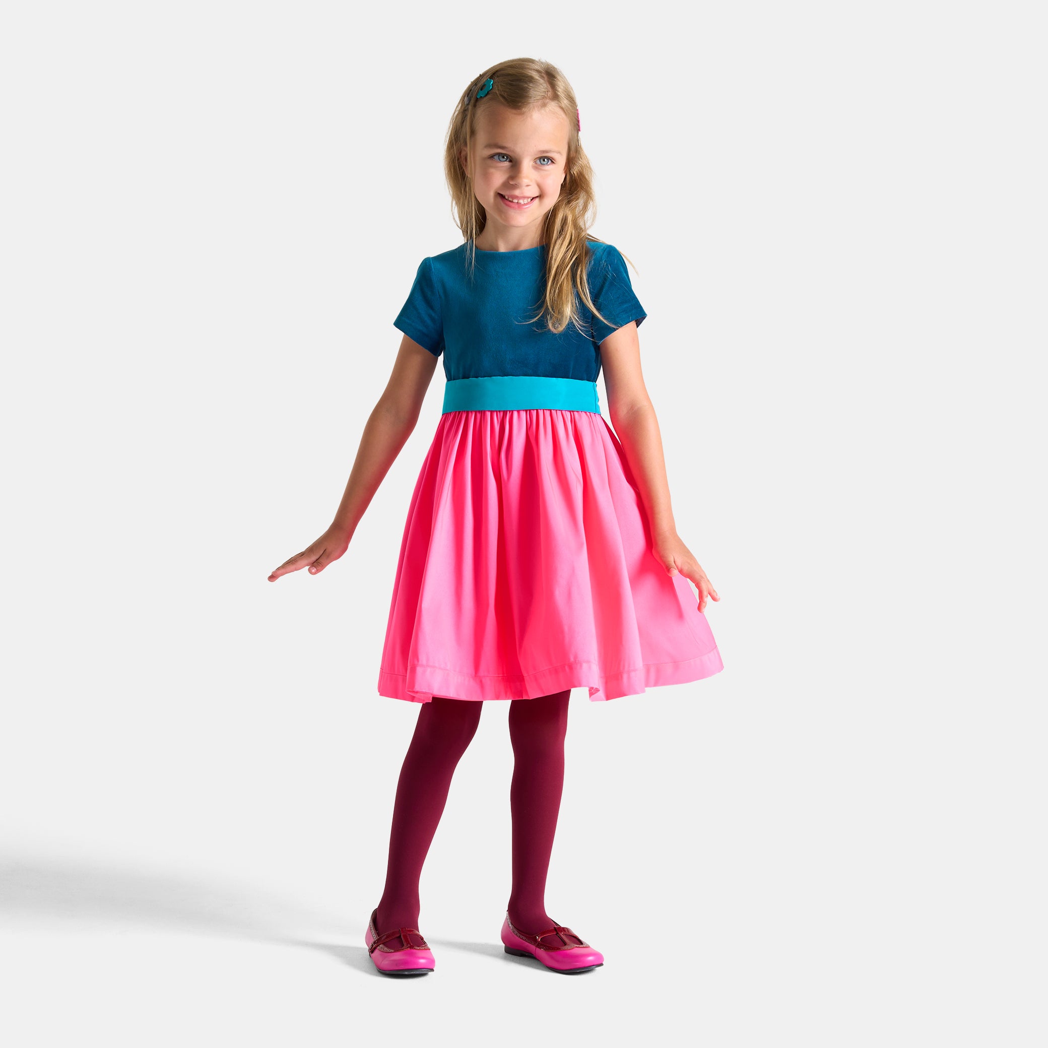 Girl colour block dress