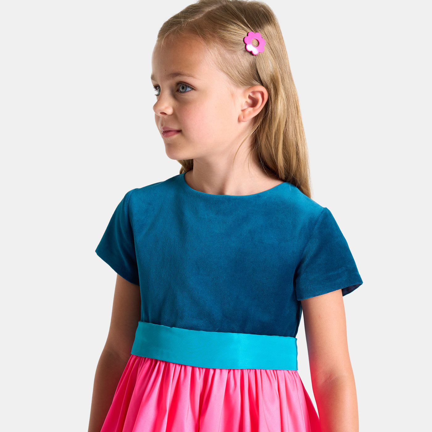 Girl colour block dress