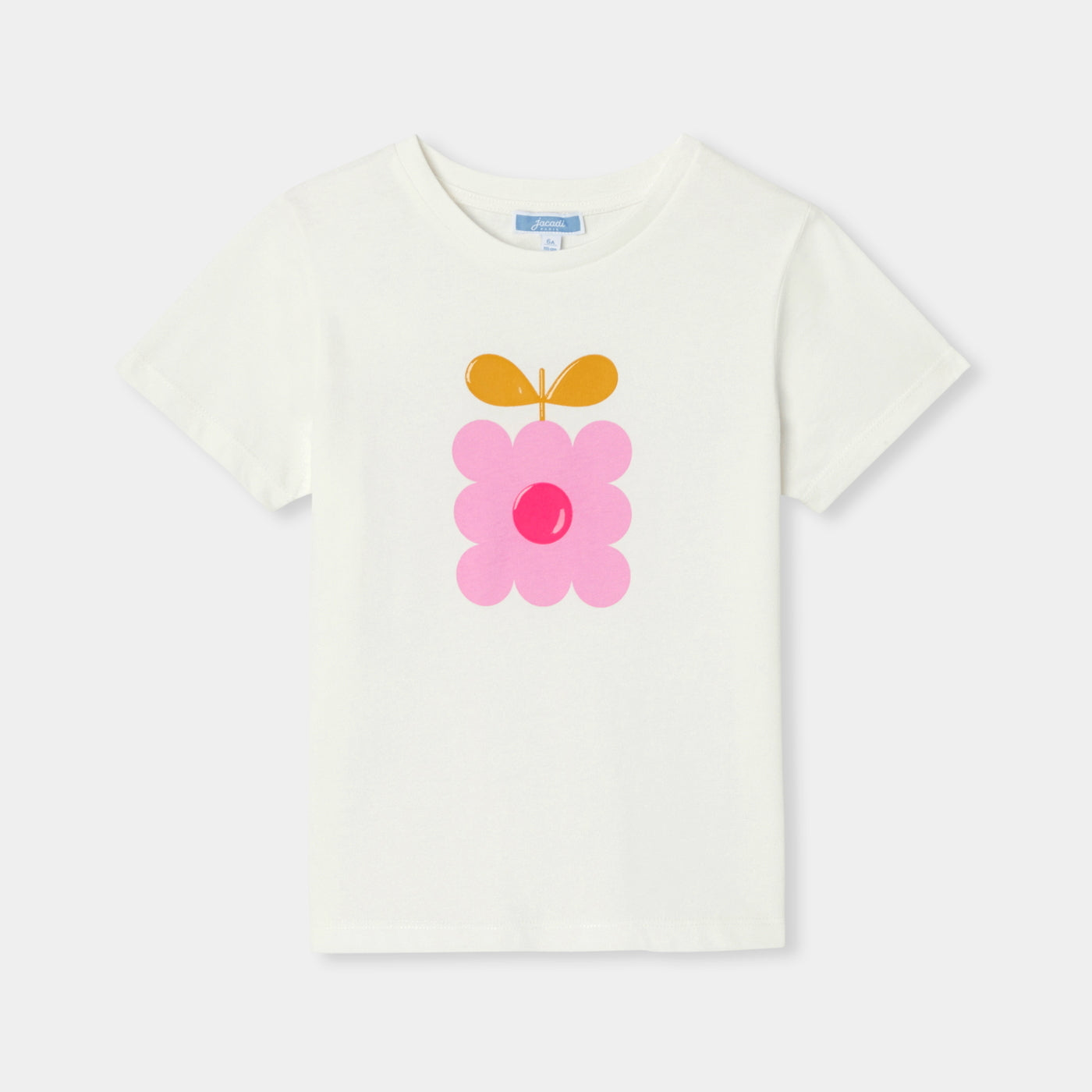 Jacadi cotton jersey t-shirt for girls - soft white