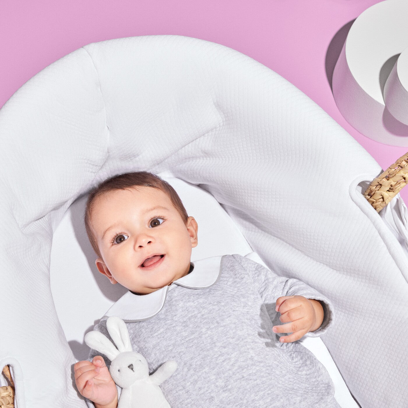 Bassinet bedding - blanc jacadi