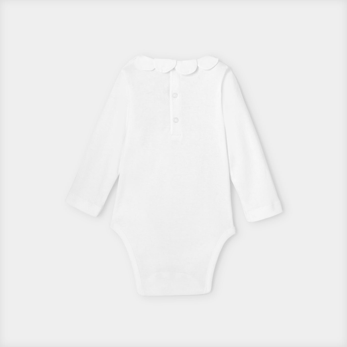 Baby girl bodysuit with petal collar - blanc jacadi