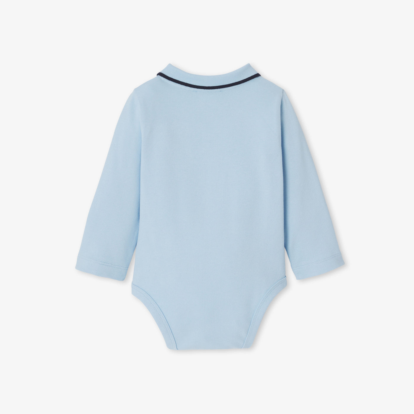 Baby boy polo bodysuit - bleu clair jacadi
