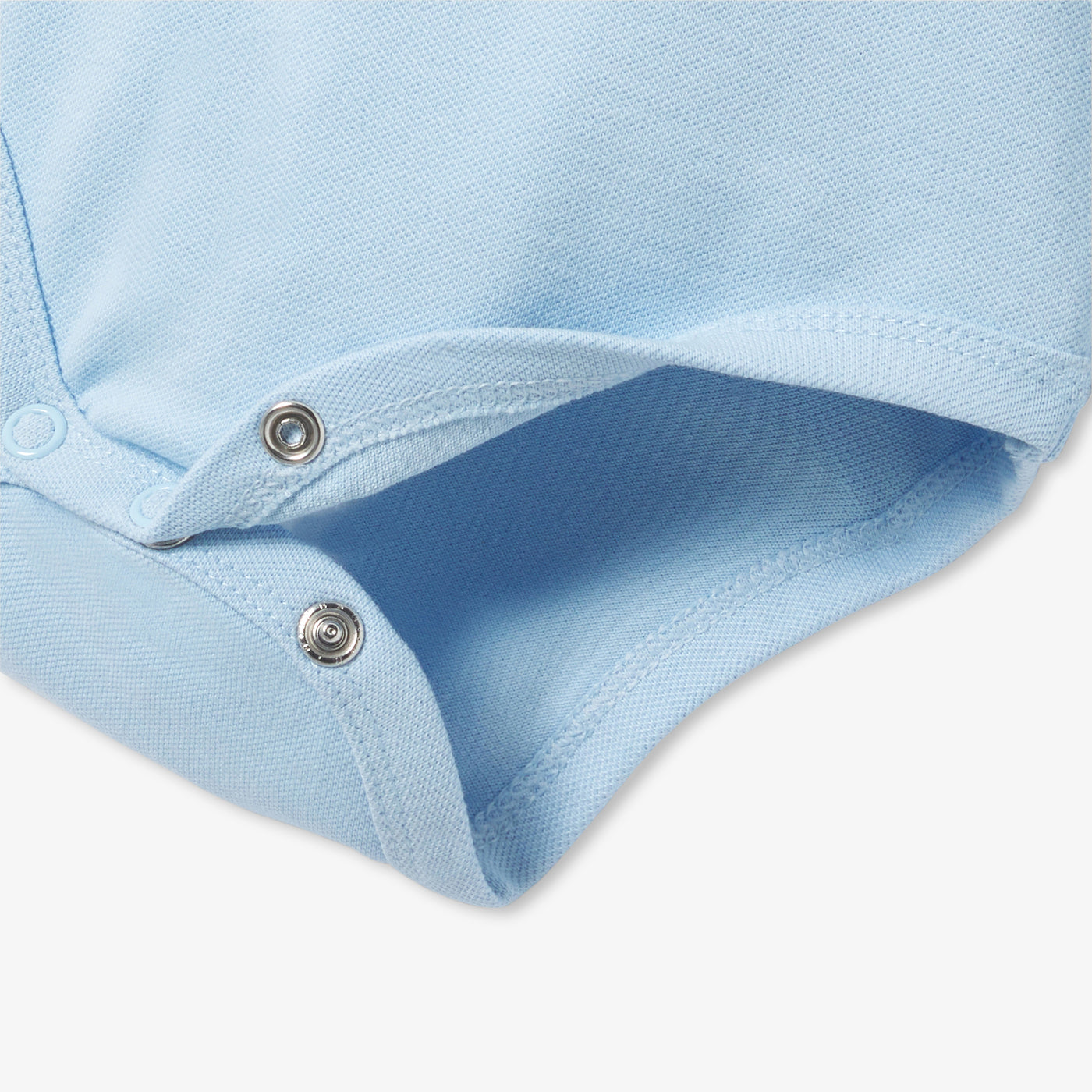 Baby boy polo bodysuit - bleu clair jacadi