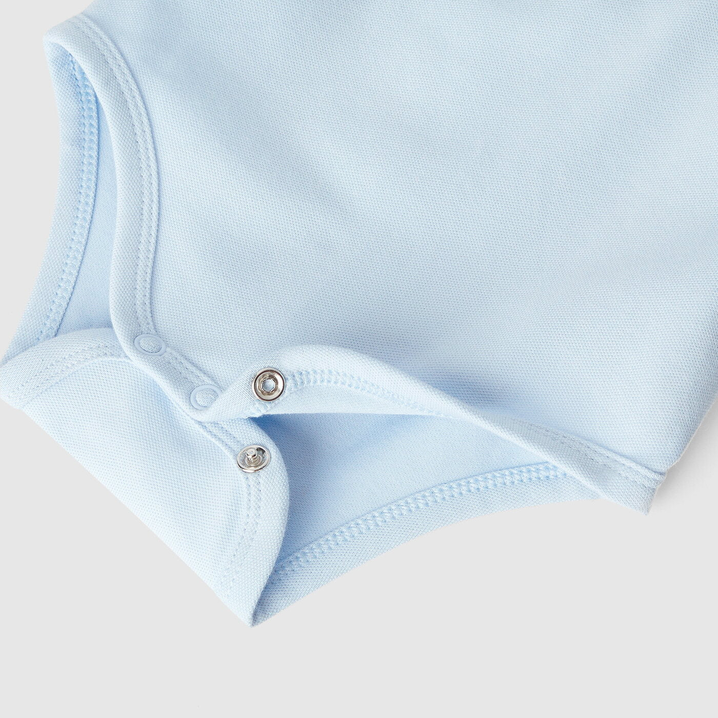 Baby boy polo bodysuit - bleu clair jacadi