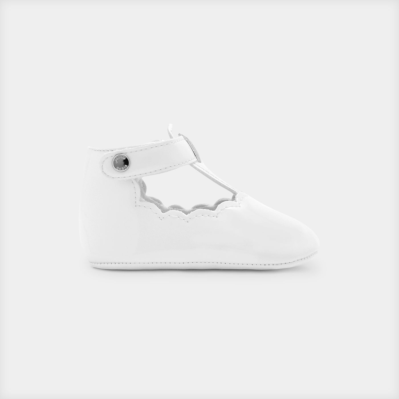 Baby girl patent t-bar shoes - blanc jacadi