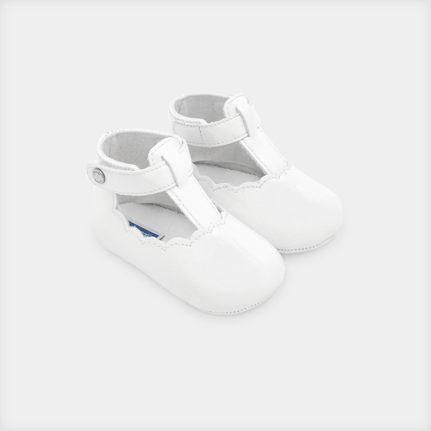 Baby girl patent t-bar shoes - blanc jacadi