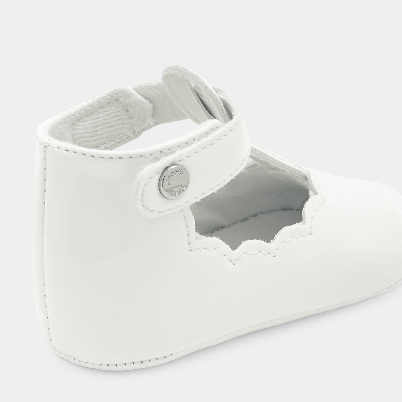 Baby girl patent t-bar shoes - blanc jacadi
