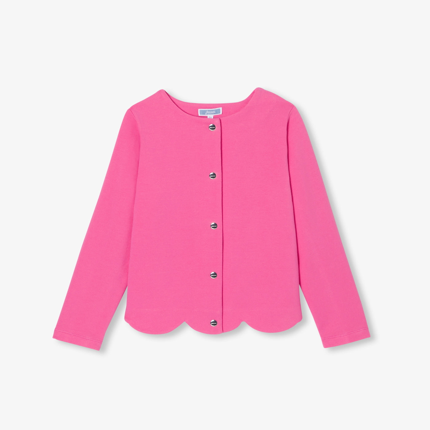 Girl fleece cardigan - fuschia clair