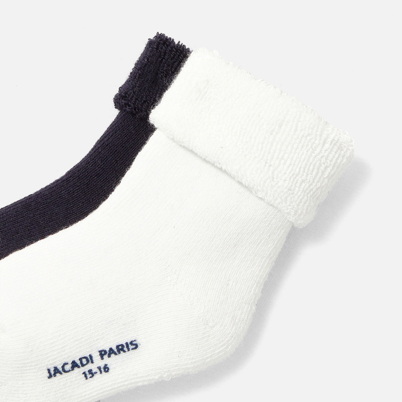 Baby bouclette socks duo - blanc/marine
