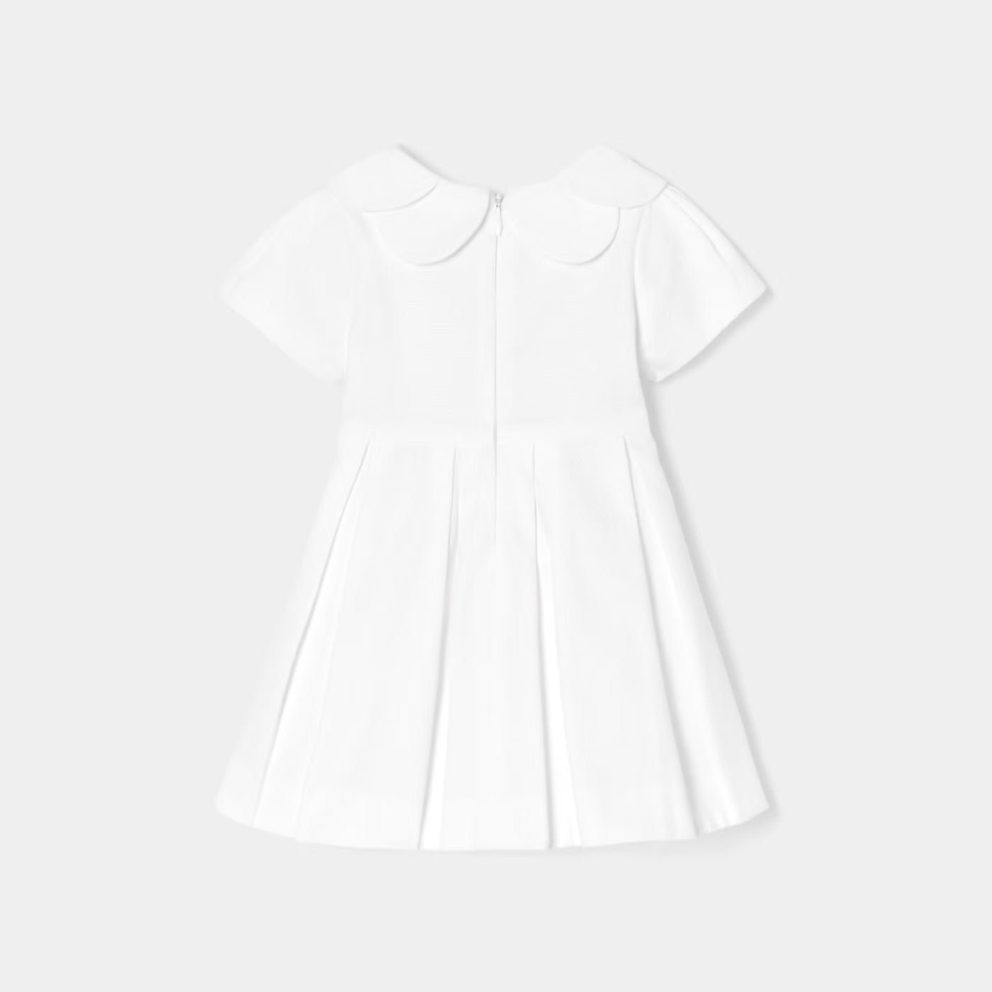 Baby girl sleeveless dress - white jacadi