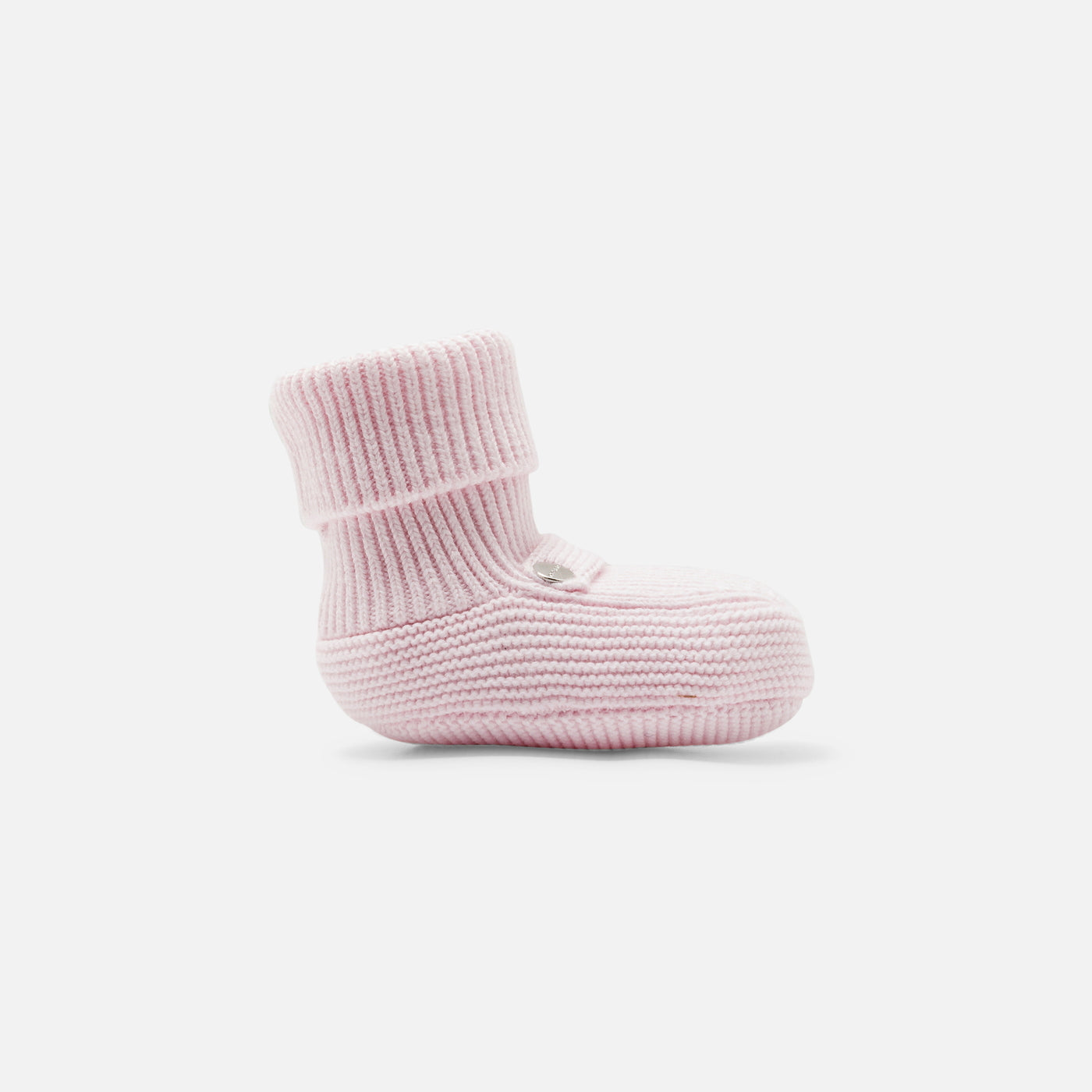 Baby girl knitted booties - rose pale jacadi
