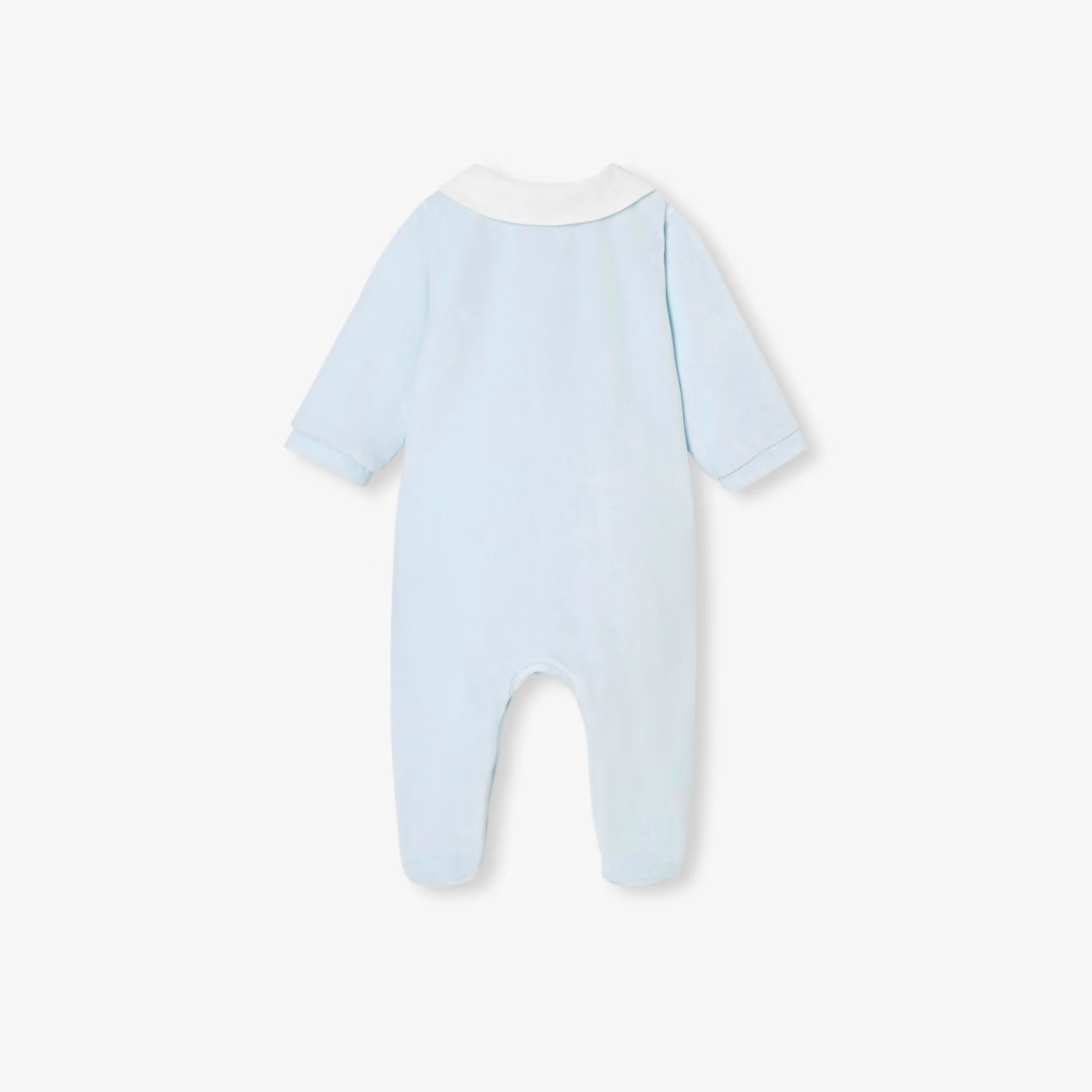 Baby boy's velvet pajamas - pale blue