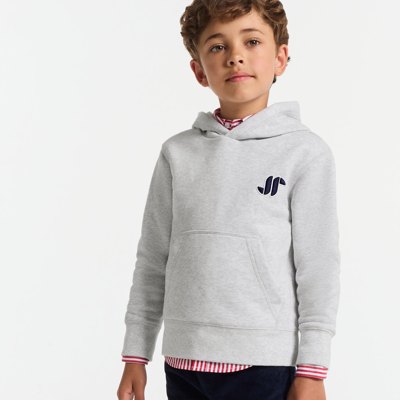 Child unisex hoodie - gris chine clair jacadi