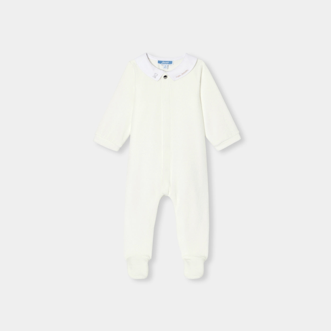 Baby velvet pyjamas - blanc doux jacadi
