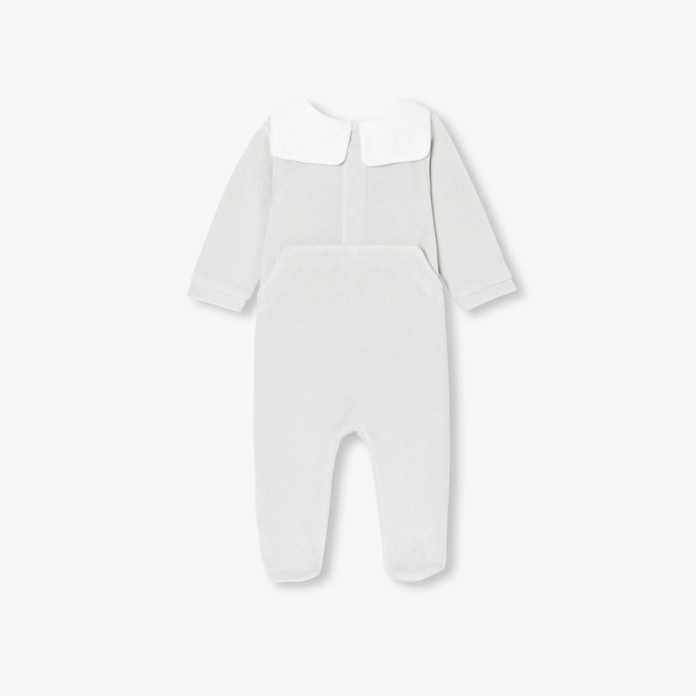 Baby velvet pyjamas - gris givre