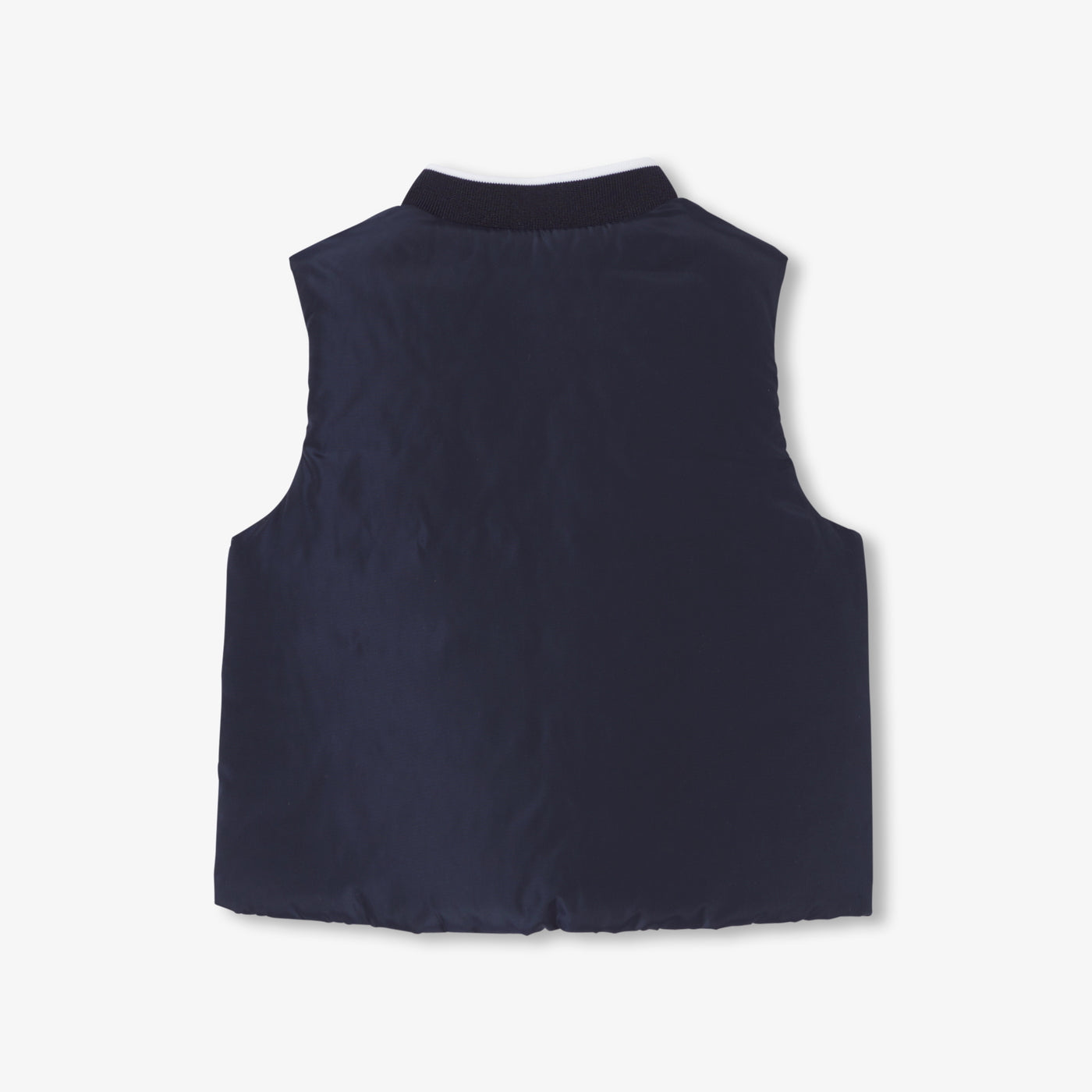 Baby boy sleeveless down jacket - marine/rouge