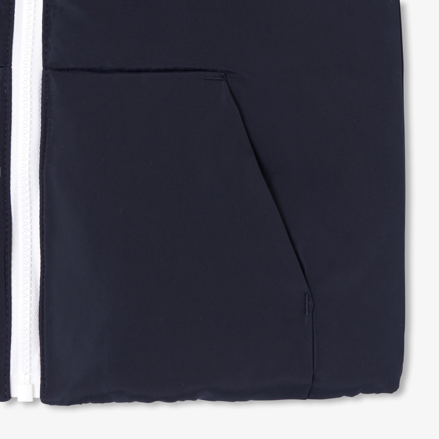 Baby boy sleeveless down jacket - marine/rouge