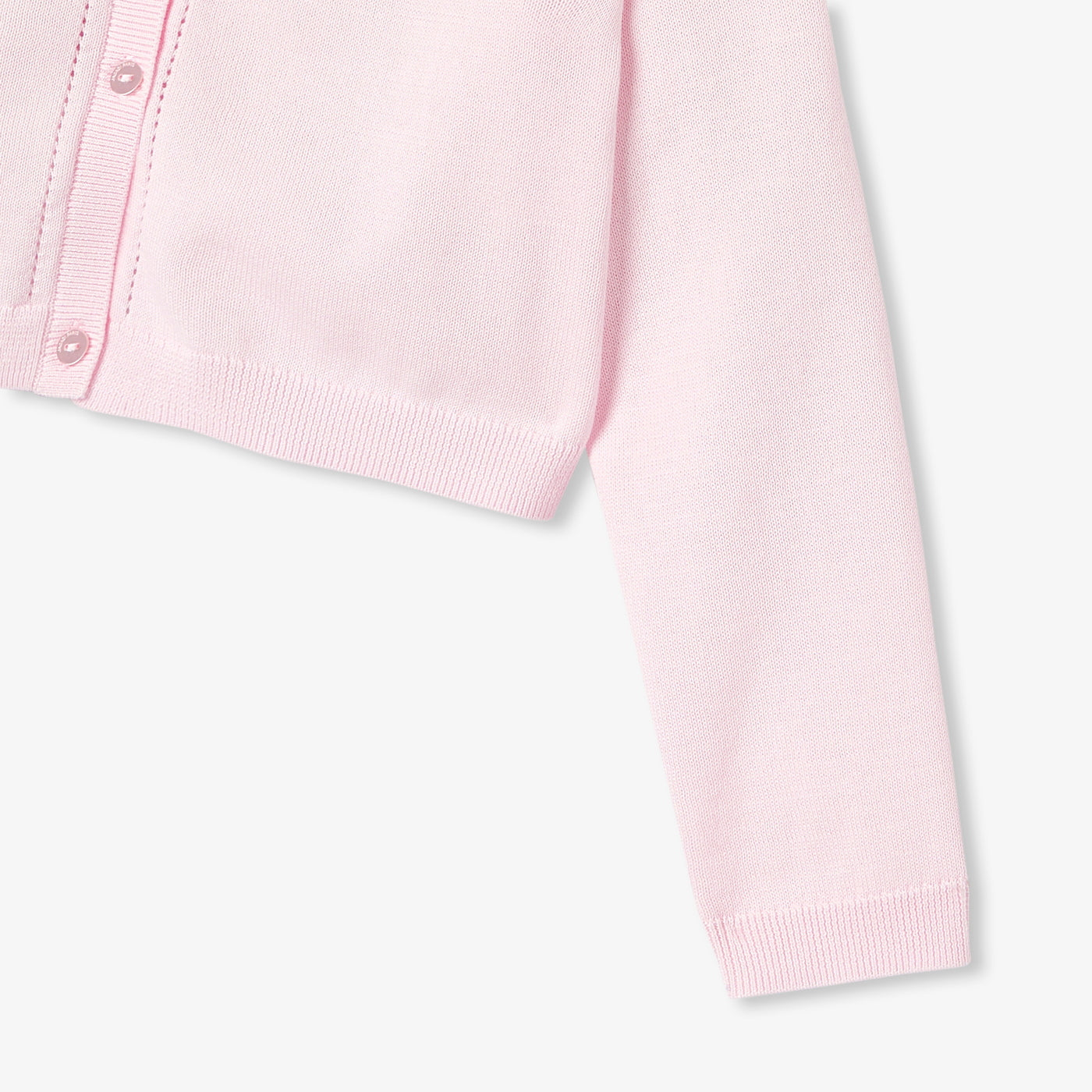 Girl short cardigan - rose poudre jacadi