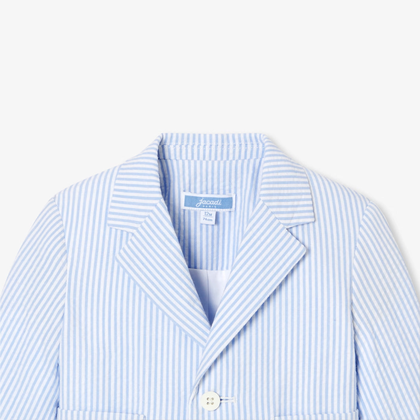 Baby boy seersucker jacket - blanc/ciel