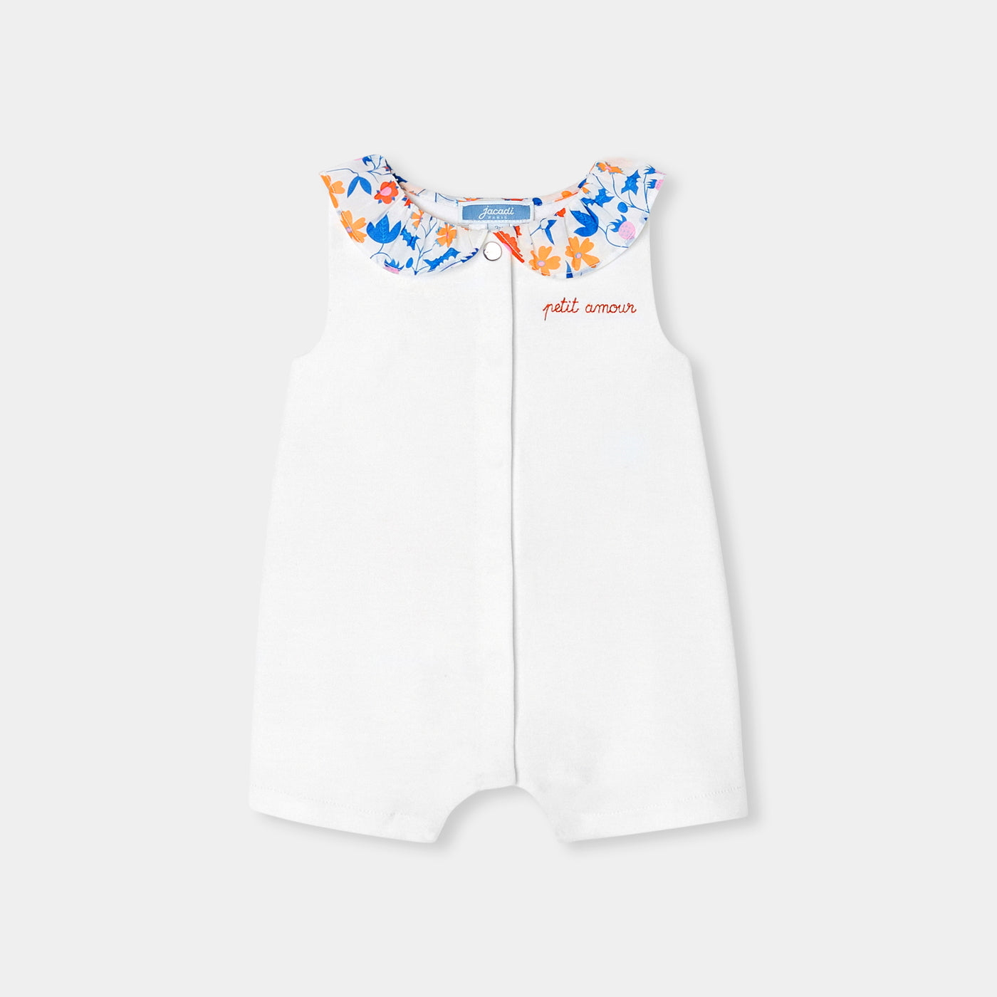 Baby girl romper in interlock