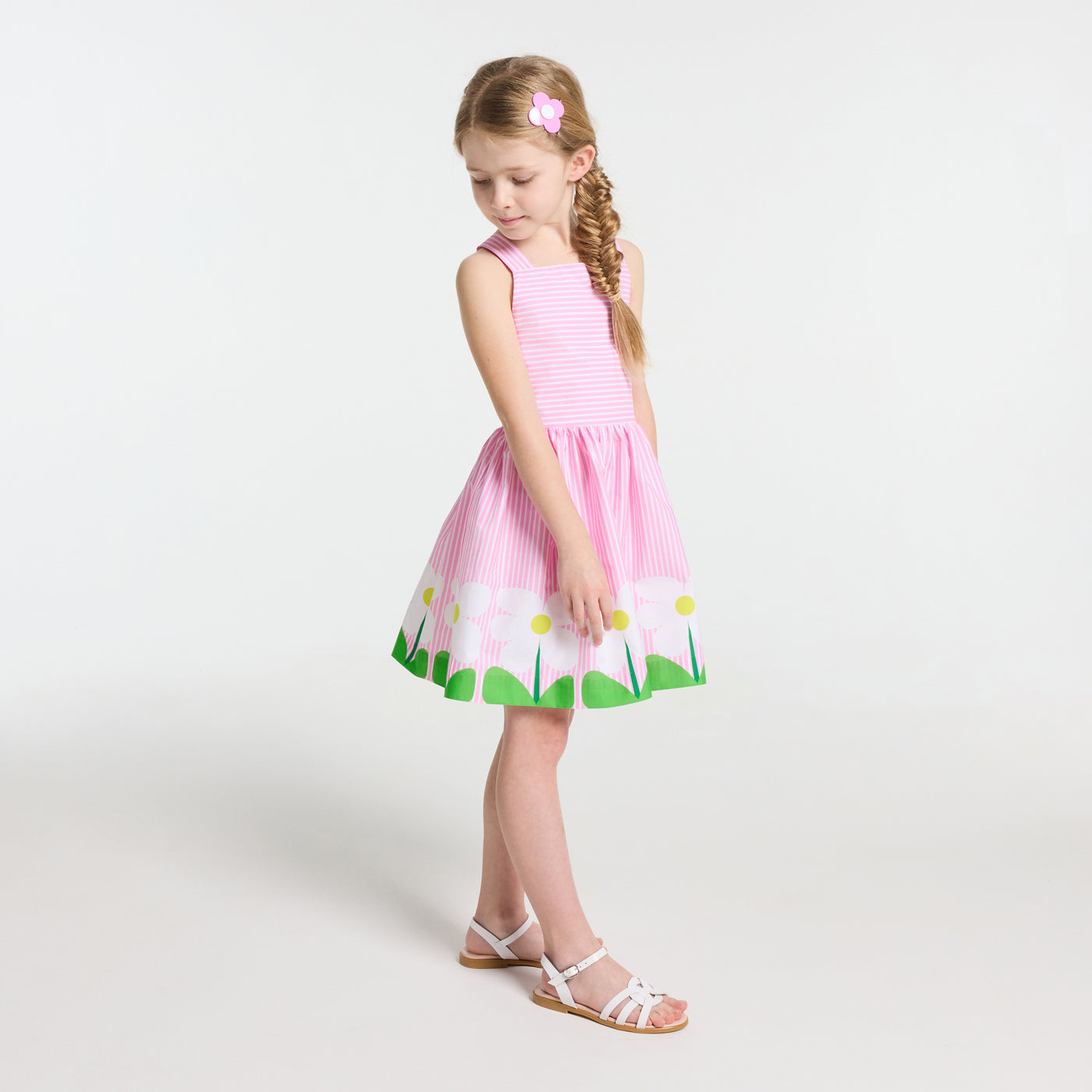 Girl cross-over back dress