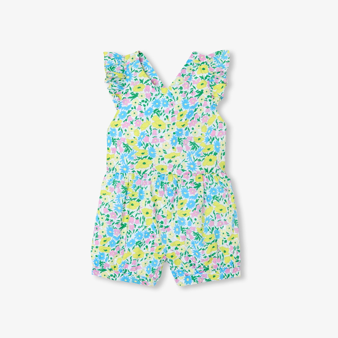 Baby girl jumpsuit in Liberty fabric