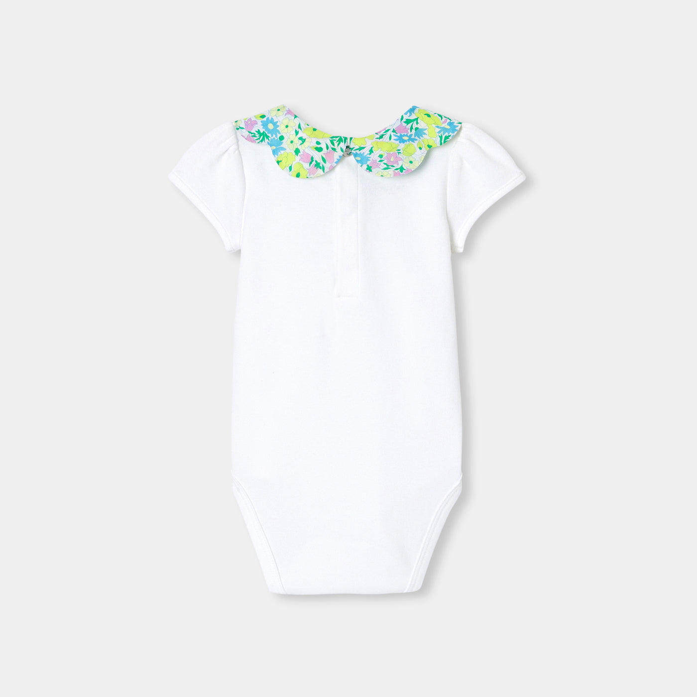 Short-sleeved baby girl bodysuit