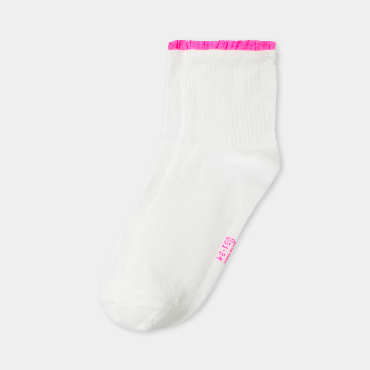 Girls' ruffled socks - white jacadi