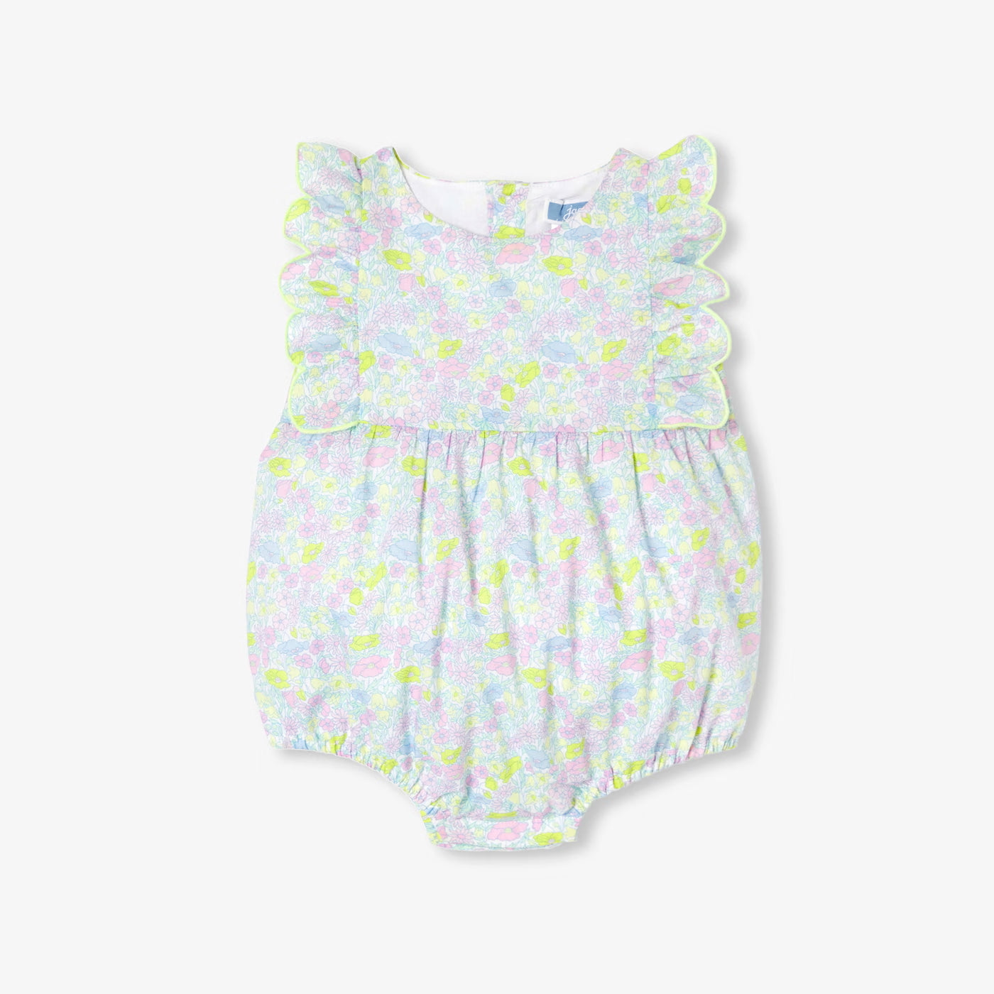 Baby girl's romper in Liberty fabric - multico