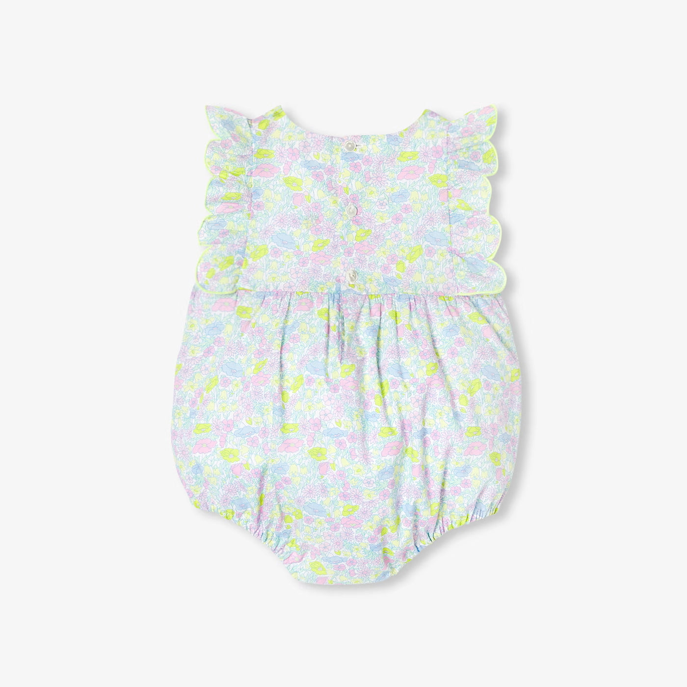 Baby girl's romper in Liberty fabric - multico
