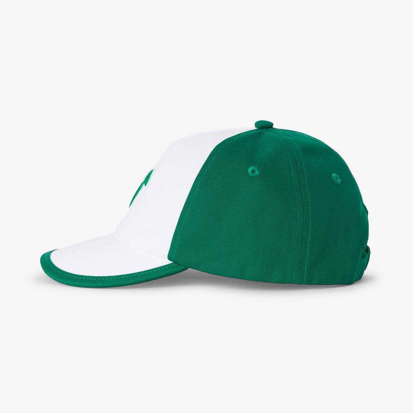 Children's color block cap - white/green