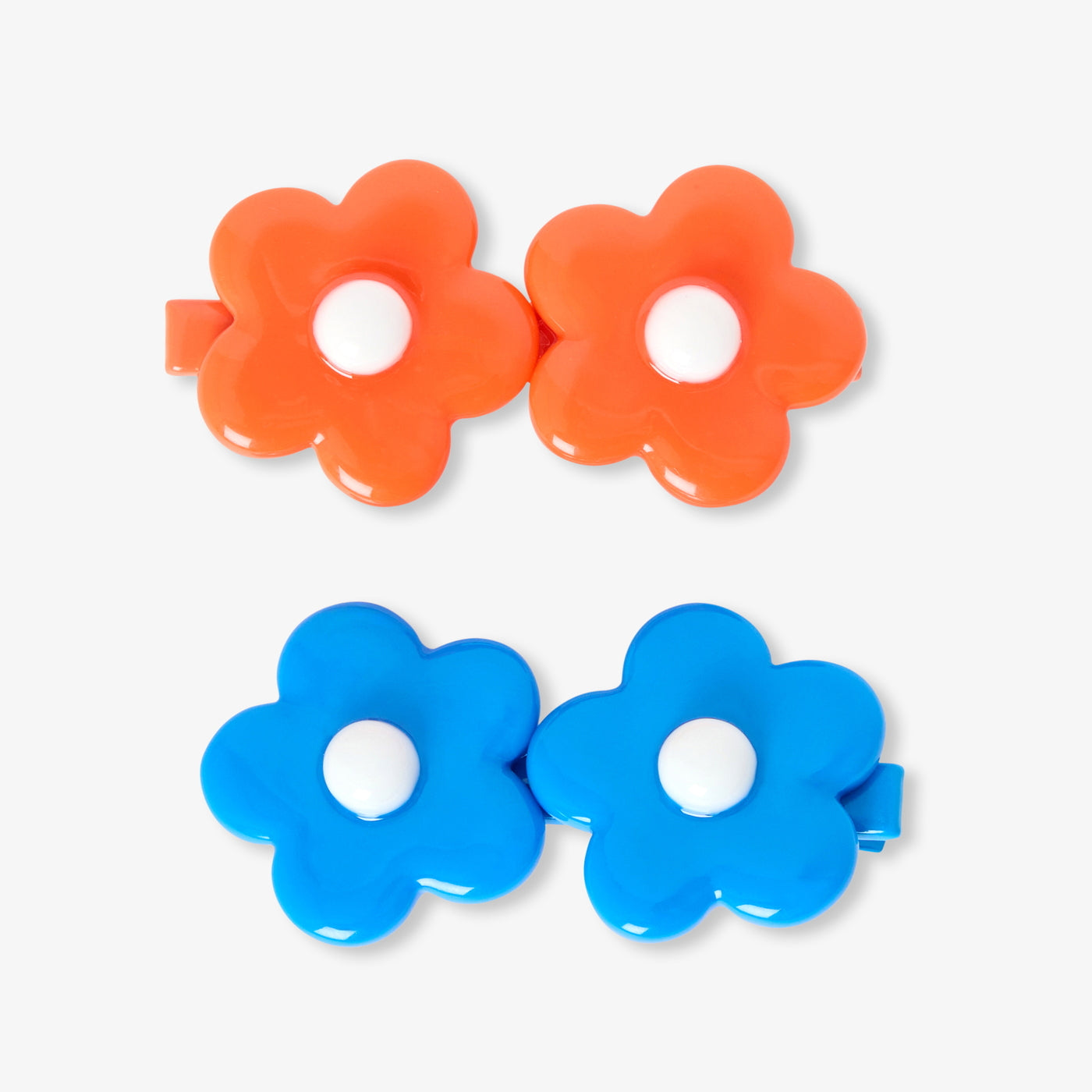Girl duo of hair clips - orange/multicolour