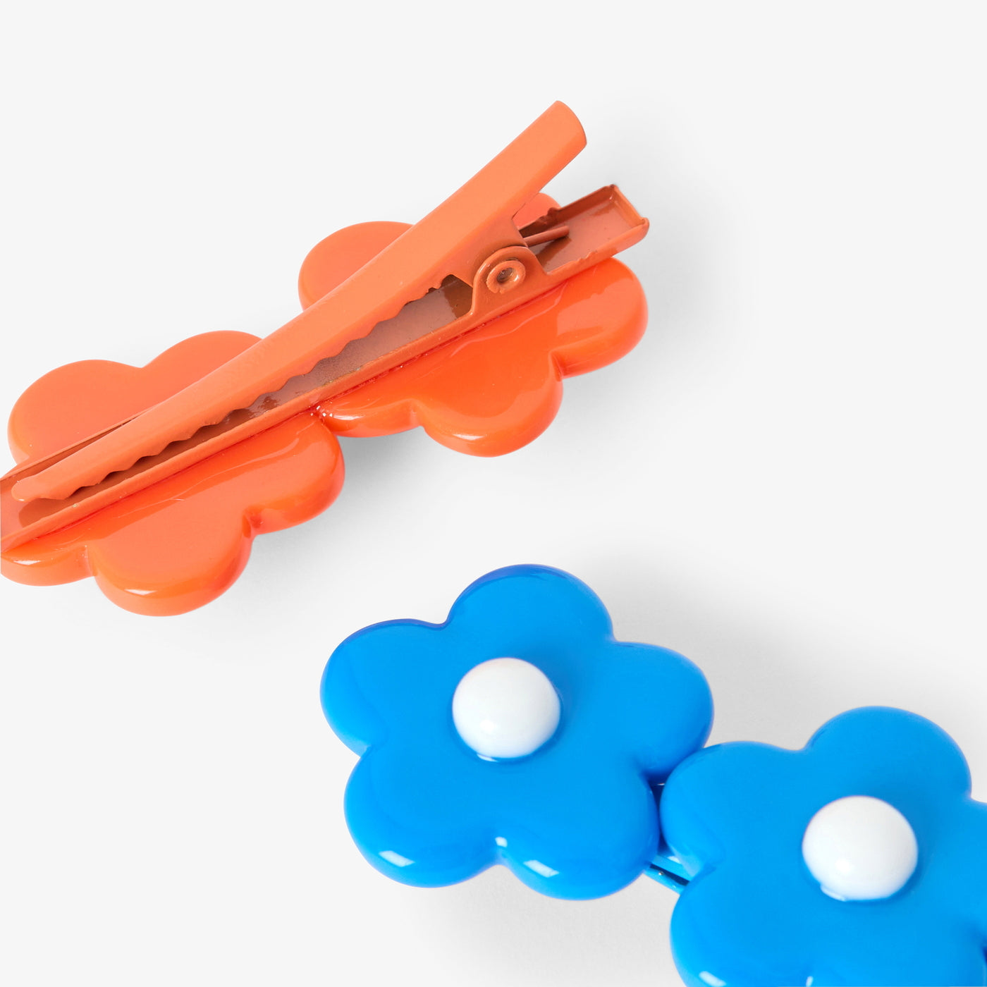 Girl duo of hair clips - orange/multicolour