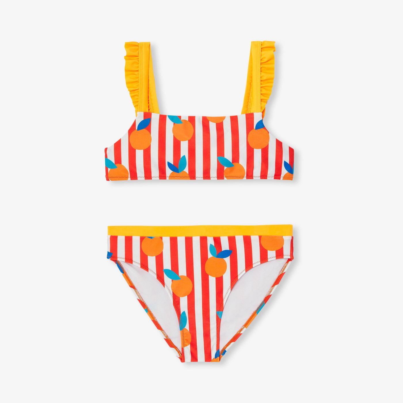 Girl 2-piece swimsuit - orange/multicolour
