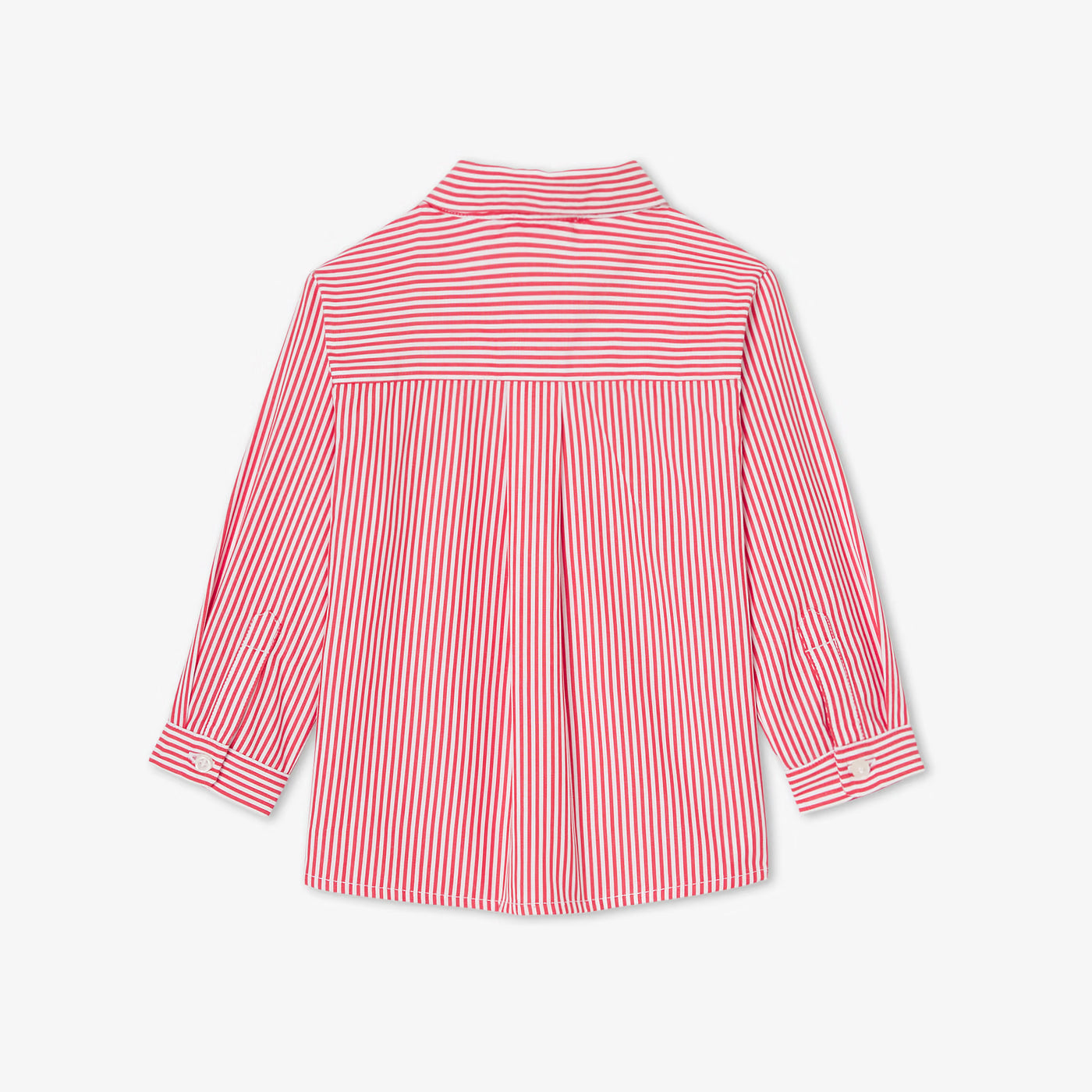 Baby boy's poplin shirt - white/red