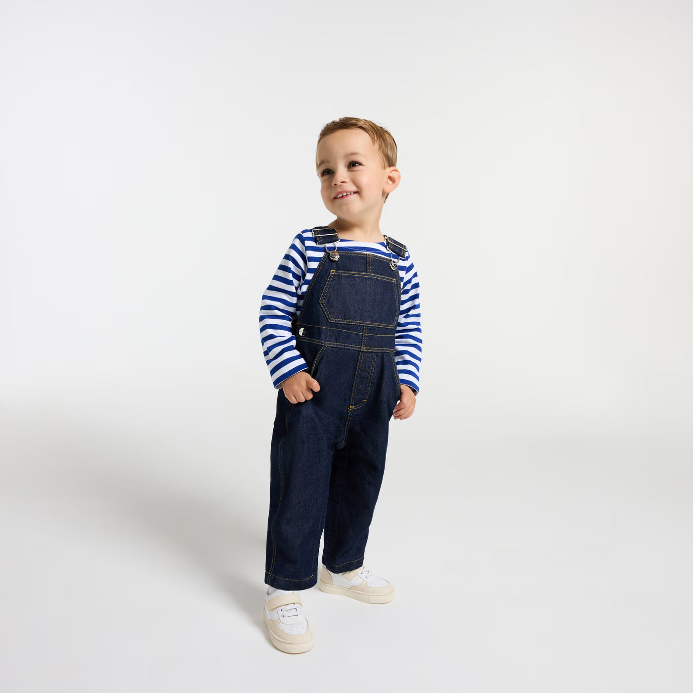 Baby boy denim overalls - dark denim