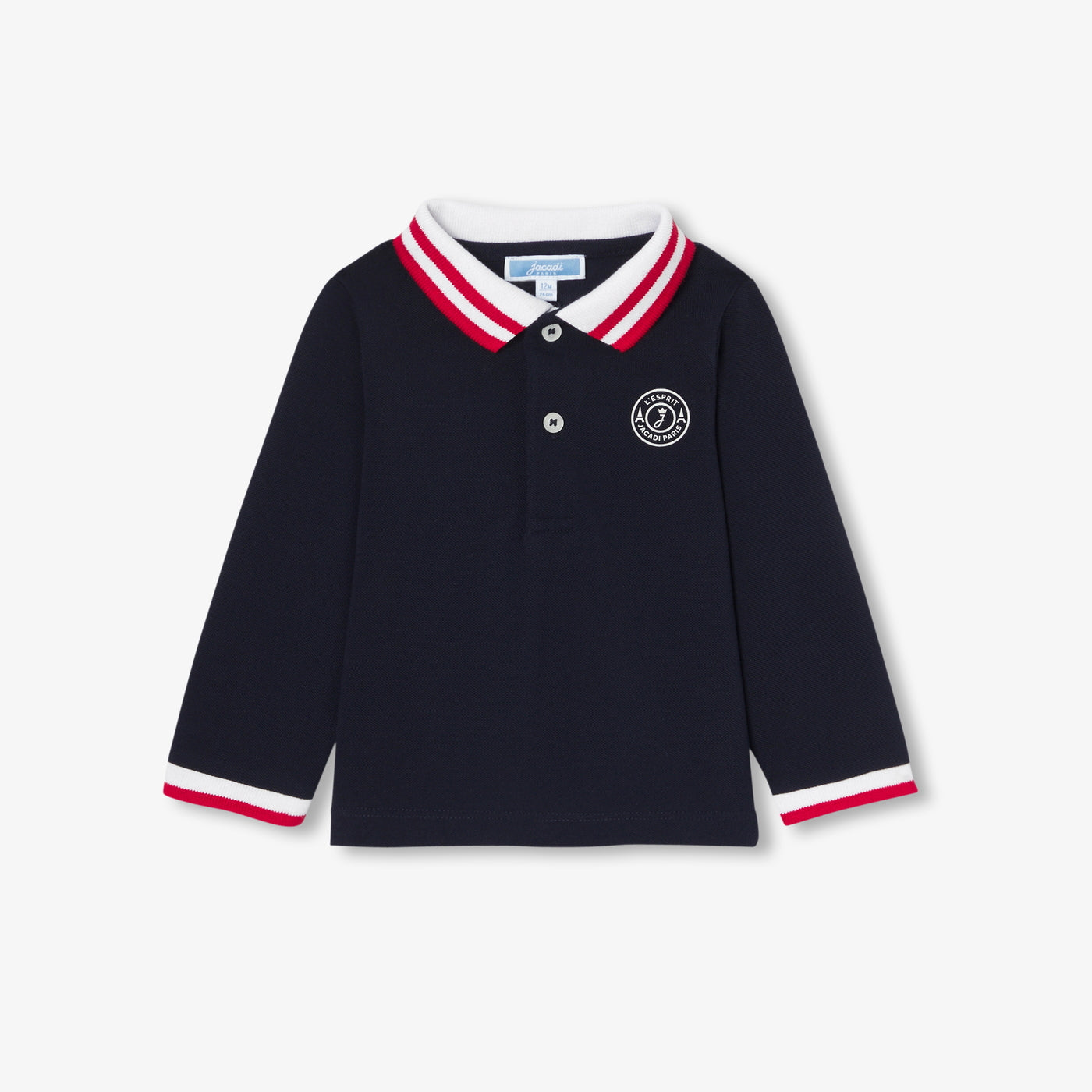 Baby boy long-sleeved polo shirt - marine jacadi