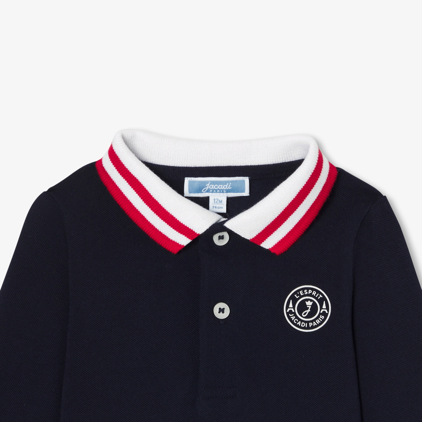Baby boy long-sleeved polo shirt - marine jacadi